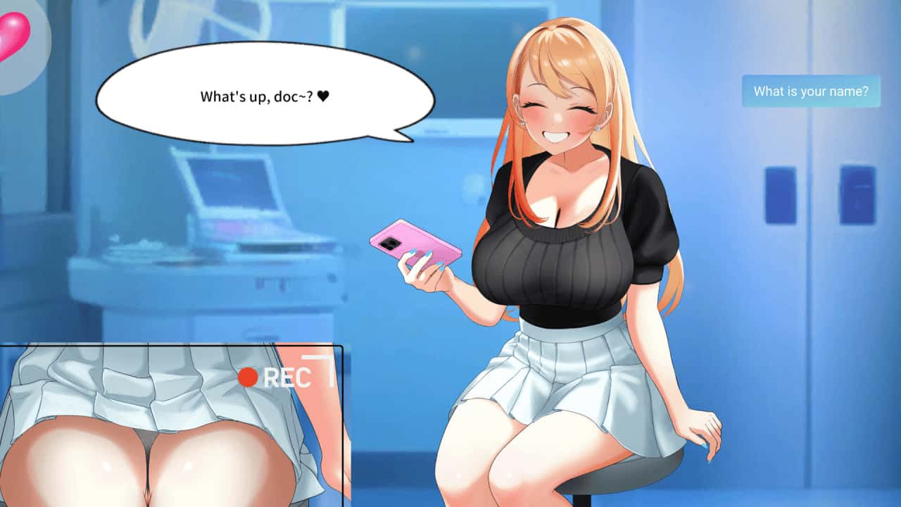 与金发大学辣妹的心跳体检！Health Check with the Blonde College Babe!全息投影